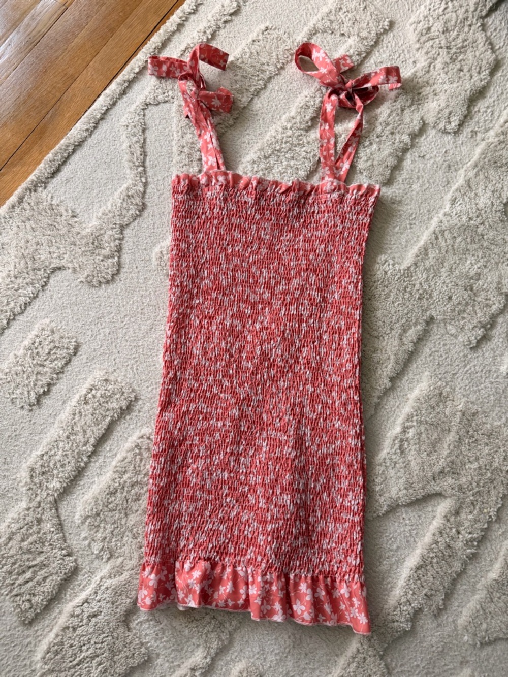 Women Smocked One-Piece Dress with adjustable Straps
